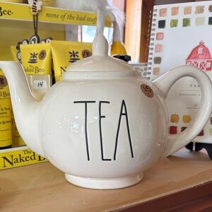 Rae Dunn Cream Ceramic Teapot